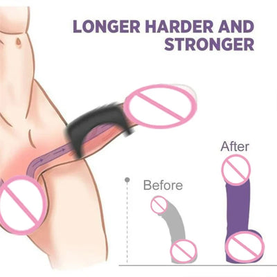 แหวนออกกำลังกายหลั่งช้าสั่นได้หลายสปีดสำหรับผู้ชายเครื่องสั่นคู่เซ็กซ์ทอยเกมสำหรับผู้ใหญ่18 +