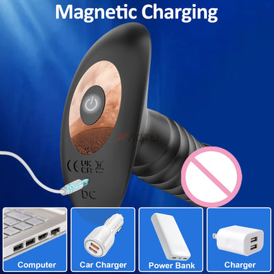 เครื่องสั่นแบบเสียบก้นเครื่องเซ็กซ์ทอยสำหรับทวารหนักเครื่องนวดต่อมลูกหมากช่วยตัวเองทางทวารหนักเซ็กซ์ทอยสำหรับเซ็กซ์ทอยทวารหนักของผู้ชายผู้หญิง