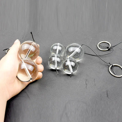 ลูกบอลแก้วขนาดใหญ่พิเศษขนาด40มม. 50มม. ลูกปัดปลั๊กเสียบทวารหนักสำหรับฝึกช่องคลอดลูกบอลอัจฉริยะสำหรับเซ็กซ์ทอยเกย์ผู้หญิงผู้ชาย