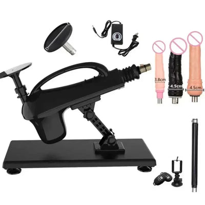 45 มม.อัตโนมัติ Telescopic Sex Machine DIY ของเล่นเพศหญิง 3XLR Masturbation Sex Machine สําหรับบุรุษและสตรี 0-500rpm