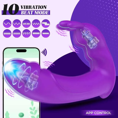 กระต่ายสําหรับผู้หญิงไร้สายบลูทูธDildo Vibratorสวมใส่กางเกงนวดG-Spot Clit Stimulatorเพศของเล่นผู้ใหญ่อุปกรณ์