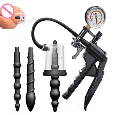 เกย์ดูดถ้วย Anal Plug ปั๊มสูญญากาศก้นลูกปัด Rosebud นวด Big Butt Plug Masturbator ทวารหนักเพศของเล่นสําหรับชายหญิง