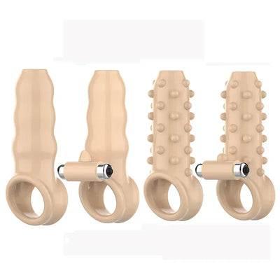 สมจริงอวัยวะเพศชายExtenderฝาครอบหัวกรณีReusable Condom Delay Ejaculation Dickขยายขยายผู้ชายชายของเล่น