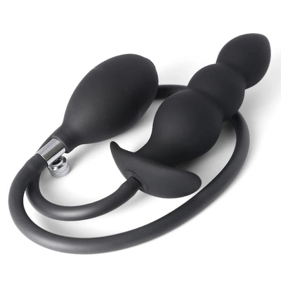 Inflatable Anal Plug โลหะ Ball Butt Plug เพศของเล่นสําหรับผู้ชายผู้หญิงขนาดใหญ่ Anus Ass Butt Dilator นวดต่อมลูกหมาก G จุดกระตุ้น