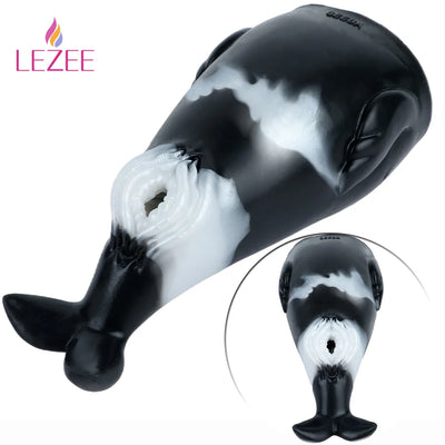 LEZEE ปลาวาฬหีความใคร่ด้วยตนเองถ้วยที่สมจริง Abalone ช่องคลอดดูดอมควยสัตว์ชาย Strocker อวัยวะเพศชายนวดเพศของเล่นสําหรับผู้ชาย