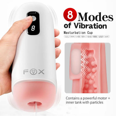 Male Masturbation Cup Automatic Vibrating Realistic Vagina Penis Blowjob Stroker Adult Sex Toys