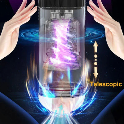 ของเล่นสําหรับชายMasturbatorsอัตโนมัติดูดTelescopicชายMasturbatorคัพเพศของเล่นช่องคลอดพ็อกเก็ตหีอมควยเครื่อง 18
