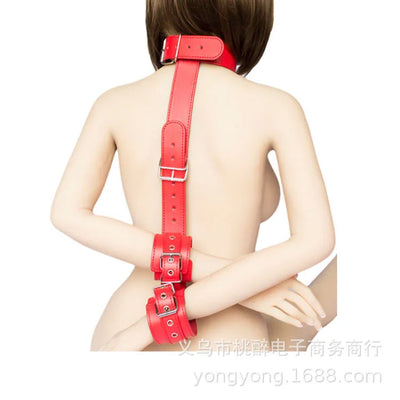 หนังกลับคอ Handcuffs Sm ผลิตภัณฑ์ชายและหญิงอุปกรณ์ทางเลือกการฝึกอบรมคู่ของเล่นผู้ใหญ่ Handcuffs Sex Toy