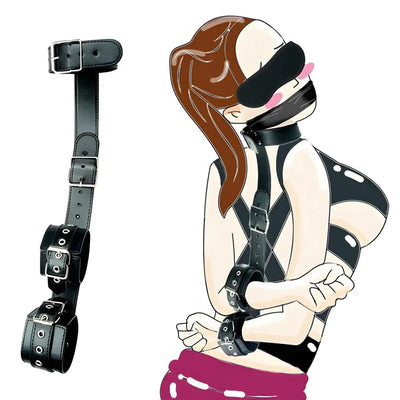 ของเล่นสําหรับผู้หญิงคู่เร้าอารมณ์ Handcuffs BDSM คอข้อมือ Bondage Restraints ปรับด้านหลัง Cuffs COLLAR SM เครื่องมือ