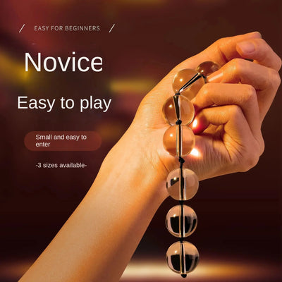 4 ขนาดลูกปัดแก้วช่องคลอดลูก Butt Plug ของเล่น BDSM นวดลูกปัดใส่ปลั๊กเร้าอารมณ์ Anal ลูกปัด Viabrator อุปกรณ์เสริม