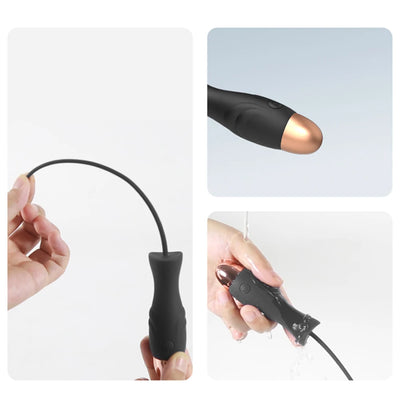 Urethral Vibrator Catheter Dilator Horse Eye Stimulation Masturbator Penis Plug Insert Charging Silicone Sex Toys For Adult Men