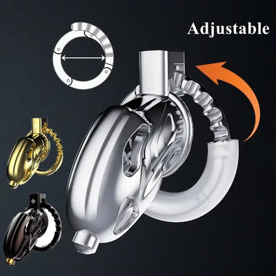 2025 ใหม่ชิ้นปรับ Snap แหวนโลหะ Chastity CAGE ผู้ชาย CB Cock CAGE SM อลูมิเนียมท่อปัสสาวะล็อคอุปกรณ์ของเล่น