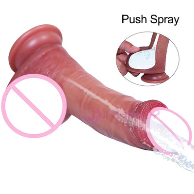 Dildo Spurt LiquidซิลิโคนสมจริงDildoเพศของเล่นผู้หญิงMasturbationนวดG-SpotจําลองอุทานอวัยวะเพศชายConsoladores