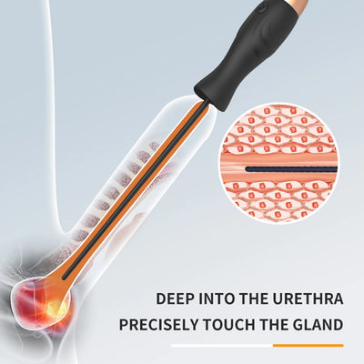 Urethral Vibrator Catheter Dilator Horse Eye Stimulation Masturbator Penis Plug Insert Charging Silicone Sex Toys For Adult Men