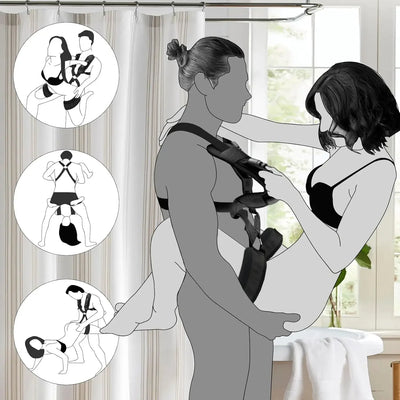 ผูกคู่รักสายรัดปรับสายรัดของเล่นสําหรับผู้ใหญ่ Soft Plush Pad ทางเพศ Restraint ของเล่น