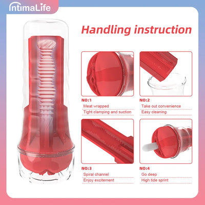 เครื่องสำเร็จความใคร่อัตโนมัติสำหรับผู้ชายเครื่องร่วมเพศ Toy18 +