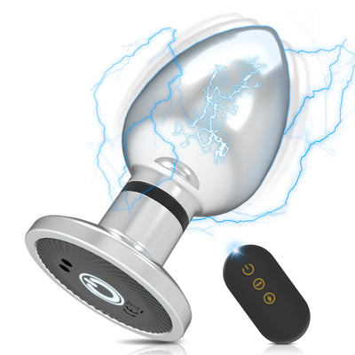 Vibrating Butt เสียบต่อมลูกหมากนวด Estim Anal Plug โลหะ Extreme Sex ของเล่นไฟฟ้า Shock Anal Dildo Vibrator สําหรับ Men & Women