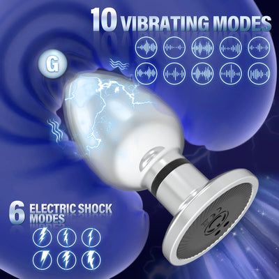 Vibrating Butt เสียบต่อมลูกหมากนวด Estim Anal Plug โลหะ Extreme Sex ของเล่นไฟฟ้า Shock Anal Dildo Vibrator สําหรับ Men & Women