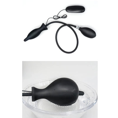 Vibrator Inflatable Anal Plug เพศของเล่นสําหรับผู้หญิงซิลิคอนขนาดใหญ่ Dildo ปั๊ม Anal Dilator ขยายต่อมลูกหมากนวด Butt Plug