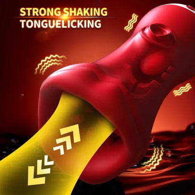 คอลึกชายอวัยวะเพศชายการฝึกอบรมถ้วยลิ้นเลียVibratorอมควยเพศของเล่นMens Glansกระตุ้นการออกกําลังกายMasturbatorสําหรับชาย