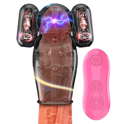 12 Speed Remote Conntrol Double Bullet Glans Vibrator for Men Penis Exerciser  Penis Glans Trainer for Delay Ejaculation Sex Toy