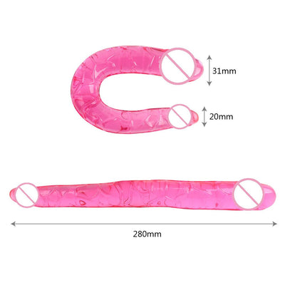 3 Colors U Shape Soft Jelly Double Dildos Vagina Anal Plug Artificial Penis Sexy Toys for Couples Women Gay Lesbian Masturbators