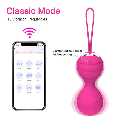 APP Remote Control Vagina Balls Vibrator Female Vaginal Tight Exercise Kegel Ball 10 Frequency Vibrating Eggs Sex Toys for Women