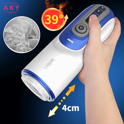 Automatic LETEN Retractable Heatable Male Masturbator Sex Moaning Sex Machine Thrusting Piston Pocket Pussy Sex Toys for Men