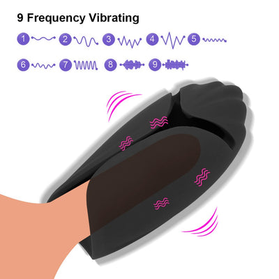 Glans Massager Blowjob Strength Stamina Training Male Masturbator 9 Modes Penis Cock Trainer Sex Toys for Men Strong Vibrator