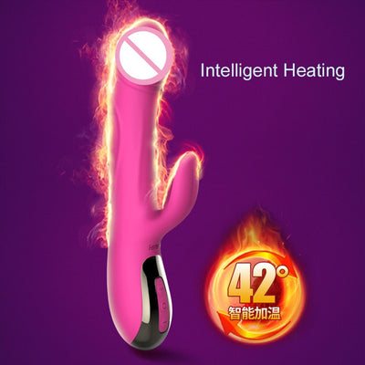 Leten Prostate Silicone Waterproof Electromagnetic Pulsating Thrusting Dildo Vibrator with Heating Function Penis Wand Massager
