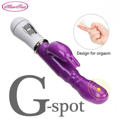 Man Nuo 10 Frequency Rabbit Vibrator Vagina G Spot Clitoral Stimulation Srotic Soft Gel Dildo Massager Sex Toys for Women 88