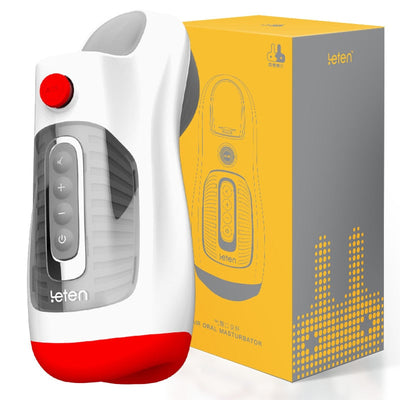 New Leten Automatic Pneumatic Vacuum Deep Throat Sucking Male Masturbator Cup Real Oral Blowjob Vibrator Sex Machine for Men Gay