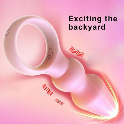 OLO Anal Plug Skin-friendly Smooth Universal 10 Frequency Vibration Silicone Female Prostate Massager Anal Beads Couple Sex Toys