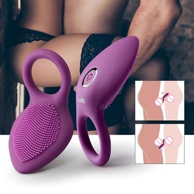Penis Ring Vibrating Clitoris Stimulator G Spot Sex Toys for Couple Vibro Delay Lick Vagina Orgasm Lock Fine Sleeve Vibrator