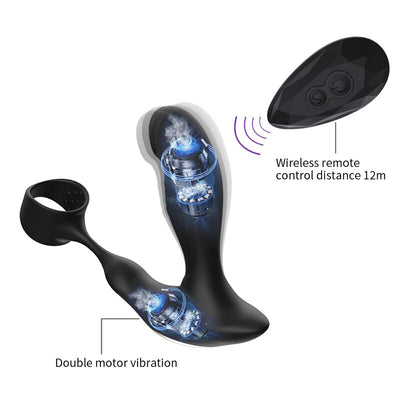 Prostate Massager Anal Vibrator Male Prostate Massage Anal Plug Prostate Stimulator Butt Plug Delay Ejaculation Ring Sex Toy