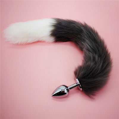 Soft Anal Plug Faux Fox Tail Cosplay Butt Plug Anal Sex Tail Stainless Smooth Steel Butt Plug Anal Sex Toys for Woman Couples