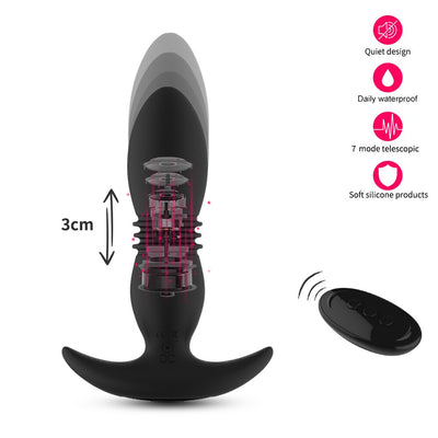 Telescopic Vibrator Anal Plug Sex Shop Prostate Massage Stimulator Female Masturbator Butt Plug Anal Beads Sex Toys for Couple