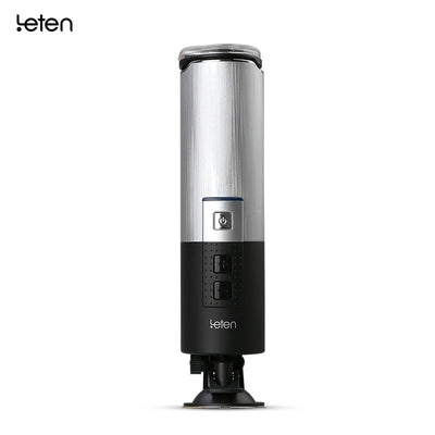 Leten Aircraft Cup Leten Piston HandsFree 10 Function Retractable USB Rechargeable Male Full Automatic Masturbator Sex Toys